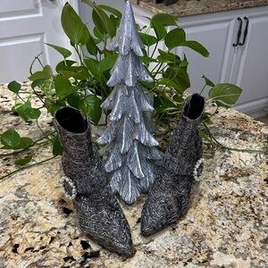 Elegant Alex Marie Designer Boots Silver/Gold combination with Pearl  Buckle NEW